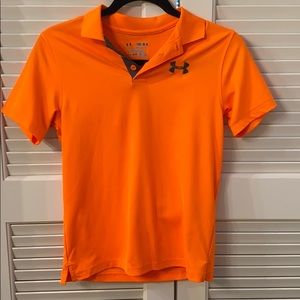Orange Under Armour Boys Polo